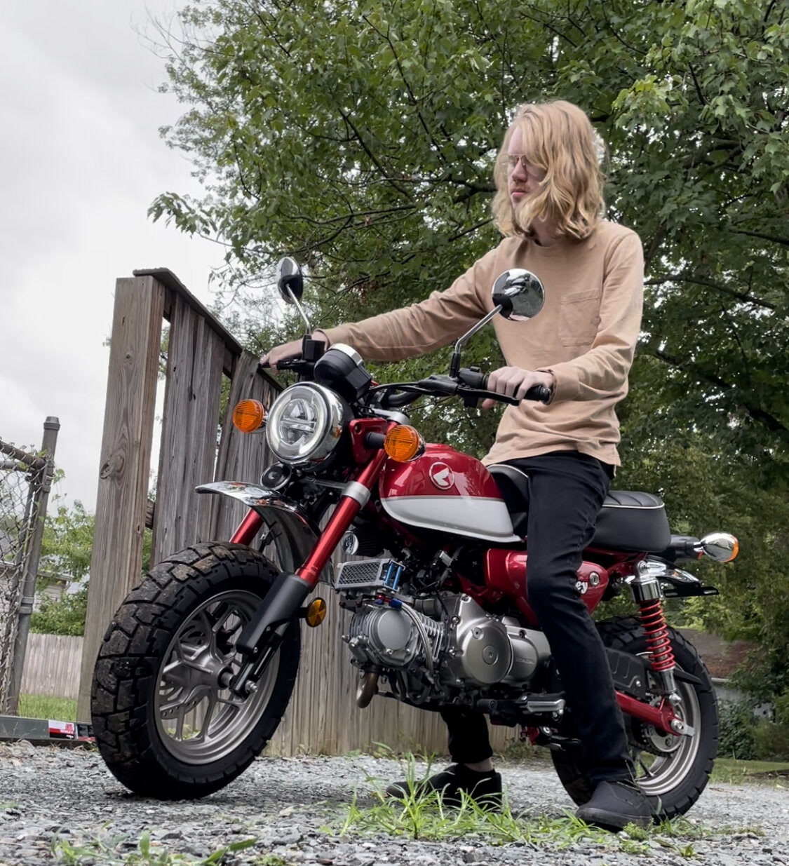 Out on the Honda Monkey in Charlottesville, Virginia.
