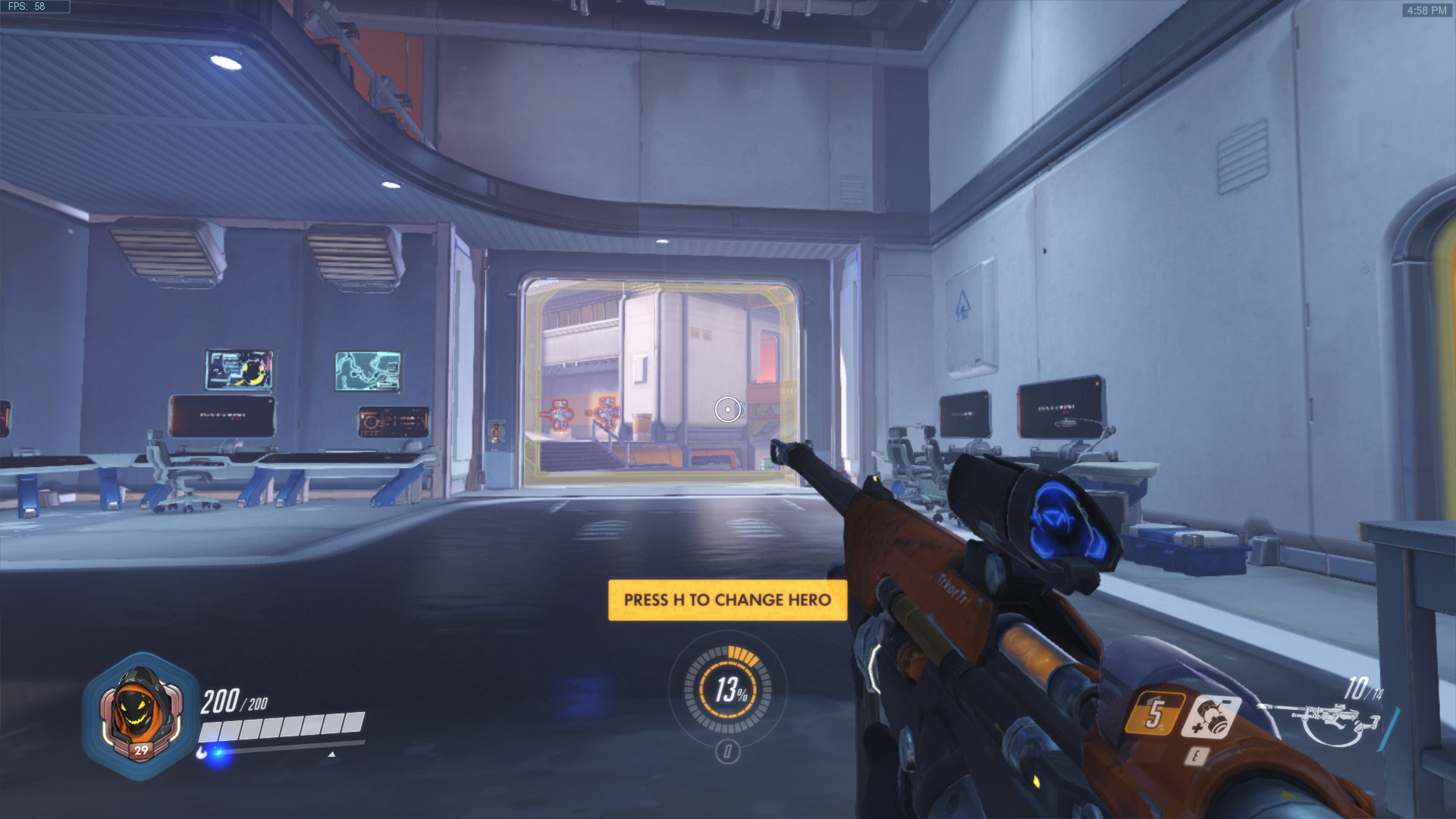 In-game view of the bionic rifle.