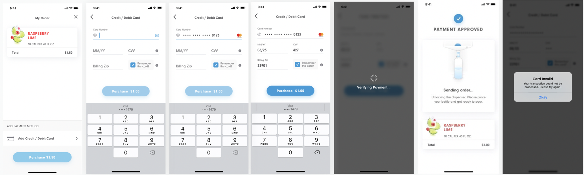 Adding Credit / Debit Card Flow